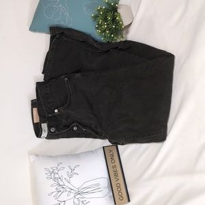 Mango flared green jeans